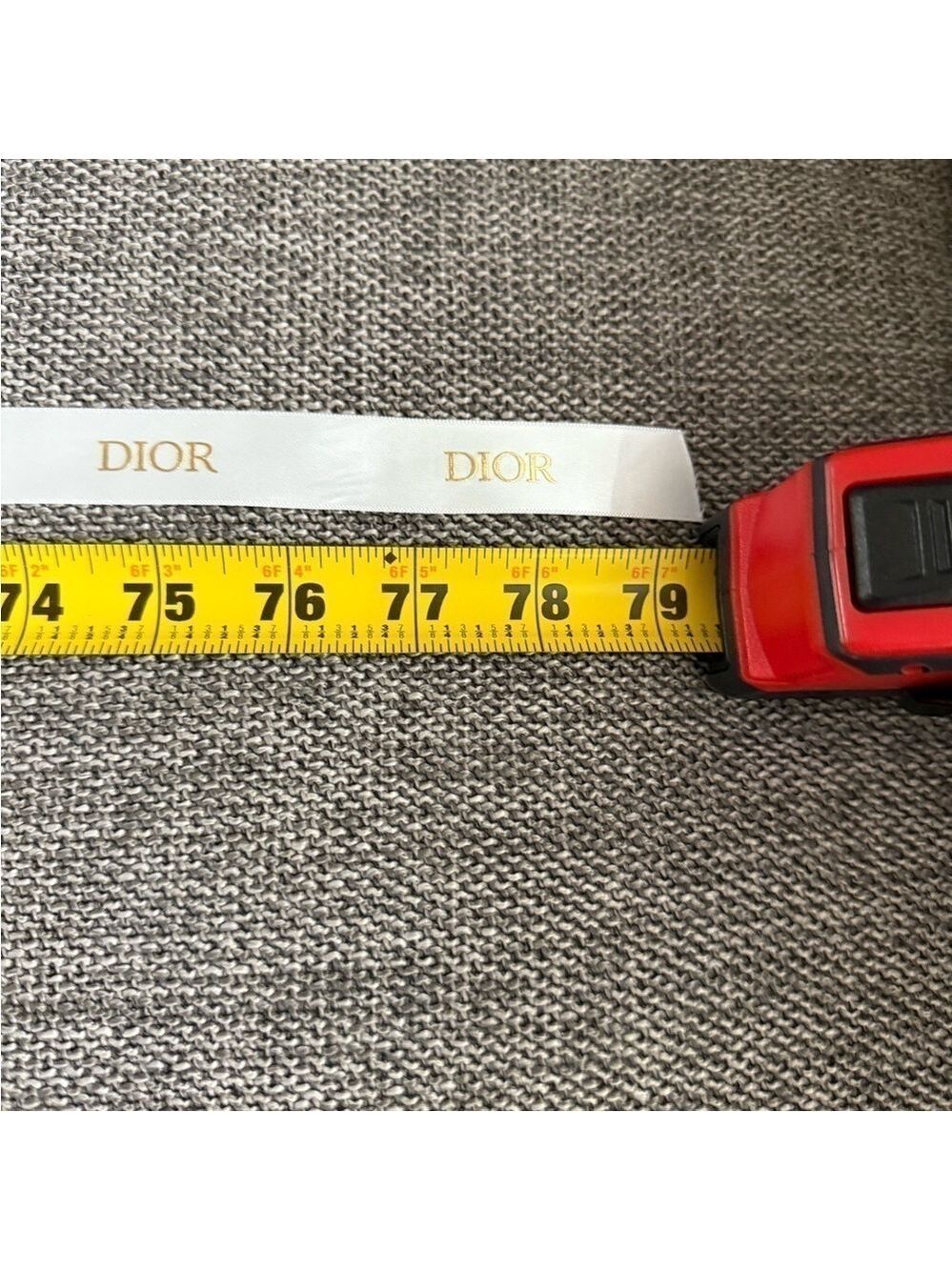 Dior Logo White Authentic Ribbon 79 Inch New - Picture 9 of 9
